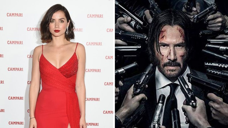 Ana De Armas (Foto: Stefania M. D'Alessandro / Correspondente) e John Wick (Foto: Reprodução/Lionsgate)