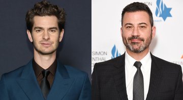 Andrew Garfield (Foto: Monica Schipper / Getty Images) e Jimmy Kimmel (Foto: Presley Ann/Getty Images)