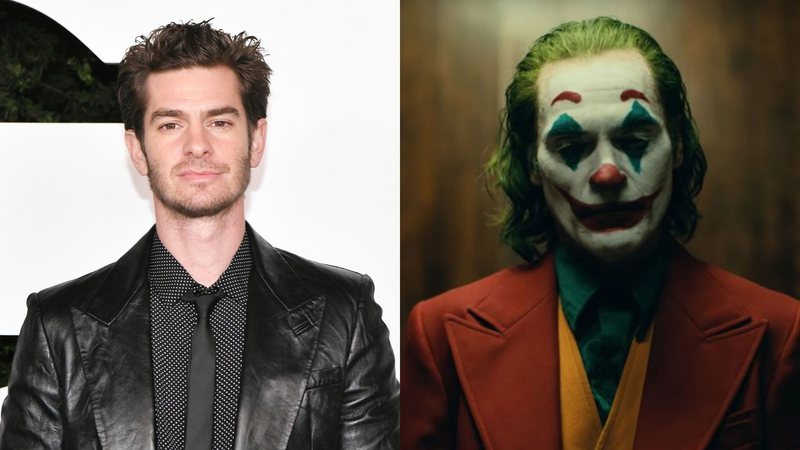 Andrew Garfield (Foto: Rodin Eckenroth/Getty Images) e Joaquin Phoenix como Coringa (Foto: Divulgação)