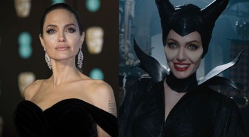 Angelina Jolie antes e depois de virar Malévola (Foto 1: Invision/AP/ Foto 2: Reprodução)