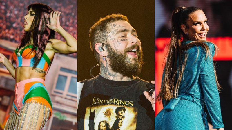 Anitta, Post Malone e Ivete Sangalo no Rock in Rio Lisboa 2022 (Foto: Reprodução / Instagram)