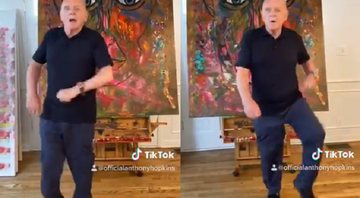 Anthony Hopkins em vídeo no TikTok (Foto: Reprodução / Twitter)