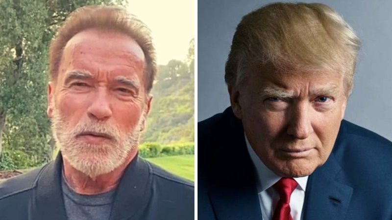 Arnold Schwarzenegger (Foto: Reprodução) e Donald Trump, presidente dos EUA (Foto: Mark Seliger)