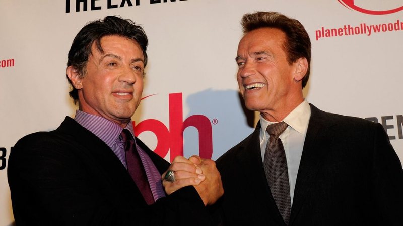 Arnold Schwarzenegger e Sylvester Stallone (Foto:Ethan Miller/Getty Images)