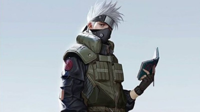 Arte de Kakashi, de Naruto, feita por InHyuk Lee (Foto: Reprodução/Instagram)