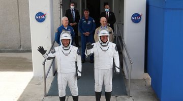 Astronautas Bob Behnken e Doug Hurley (Foto: Joe Raedle / Getty Images News)