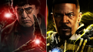 Alfred Molina como Doutor Octopus e Jamie Foxx como Electro (Foto: Reprodução / Twitter)