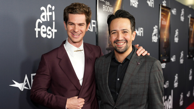 Andrew Garfield e Lin-Manuel Miranda (Foto: Presley Ann / Getty Images)