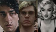 Alex Wolff em Hereditário (2018) / Evan Peters em Dahmer: O Canibal Americano (2022) / Ana de Armas em Blonde (2022) / (Foto: reprodução)