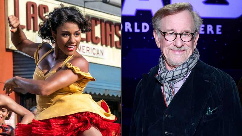 Ariana DeBose em Amor, Sublime Amor (Foto: Reprodução) │Steven Spielberg (Foto: Rich Fury/Getty Images)