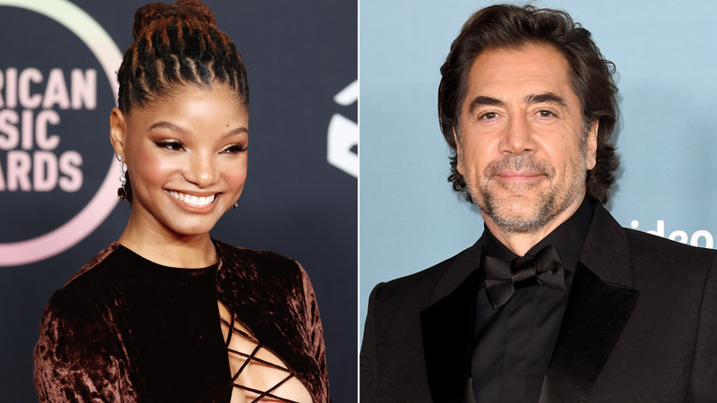 Halle Bailey (Foto: Matt Winkelmeyer / Getty Images) │Javier Bardem (Foto: Jon Kopaloff / Getty Images)