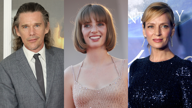 Ethan Hawke (Foto: Jamie McCarthy/Getty Images) │Maya Hawke (Foto: Vittorio Zunino Celotto/Getty Images) │Uma Thurman (Foto: Kevin Winter/Getty Image)