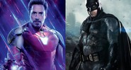 Montagem: Robert  Downey Jr. em Vingadores: Ultimato (Foto: Reprodução Marvel) / Ben Affleck em Batman vs Superman: A Origem da Justiça (Foto: Reprodução Warner)