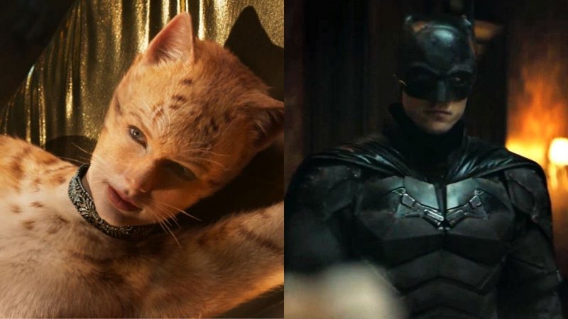 Taylor Swift em Cats e The Batman (Foto 1: Divulgação / Universal/ Foto 2: reprodução/ Warner Bros.)