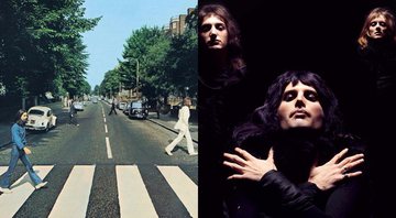 Capas de Abbey Road, dos Beatles, e Queen II, do Queen (Foto: Reprodução/Instagram)