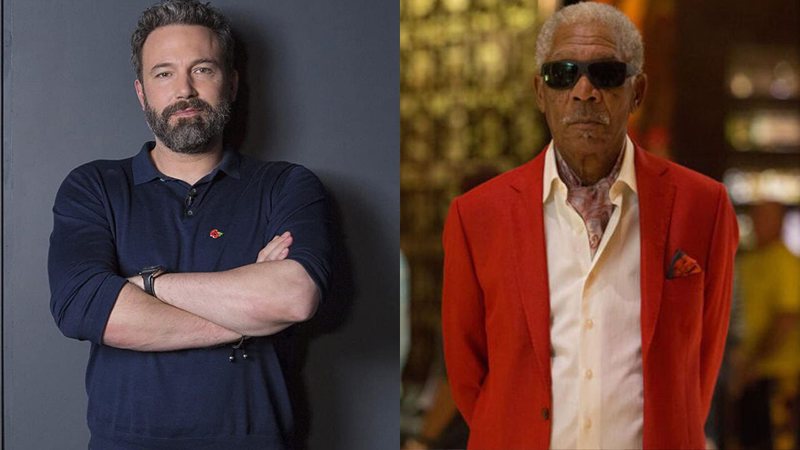 Ben Affleck em Liga da Justiça e Morgan Freeman em Última Viagem a Vegas (Foto: Reprodução)