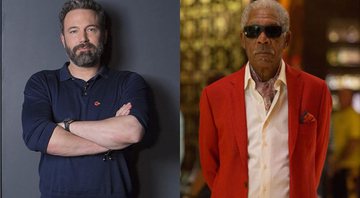 Ben Affleck em Liga da Justiça e Morgan Freeman em Última Viagem a Vegas (Foto: Reprodução)