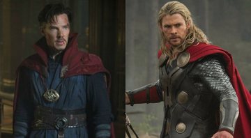 Benedict Cumberbatch como Doutor Estranho (Foto: Divulgação / Marvel) e Chris Hemsworth como Thor (Foto: Divulgação / Marvel)