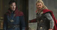 Benedict Cumberbatch como Doutor Estranho (Foto: Divulgação / Marvel) e Chris Hemsworth como Thor (Foto: Divulgação / Marvel)