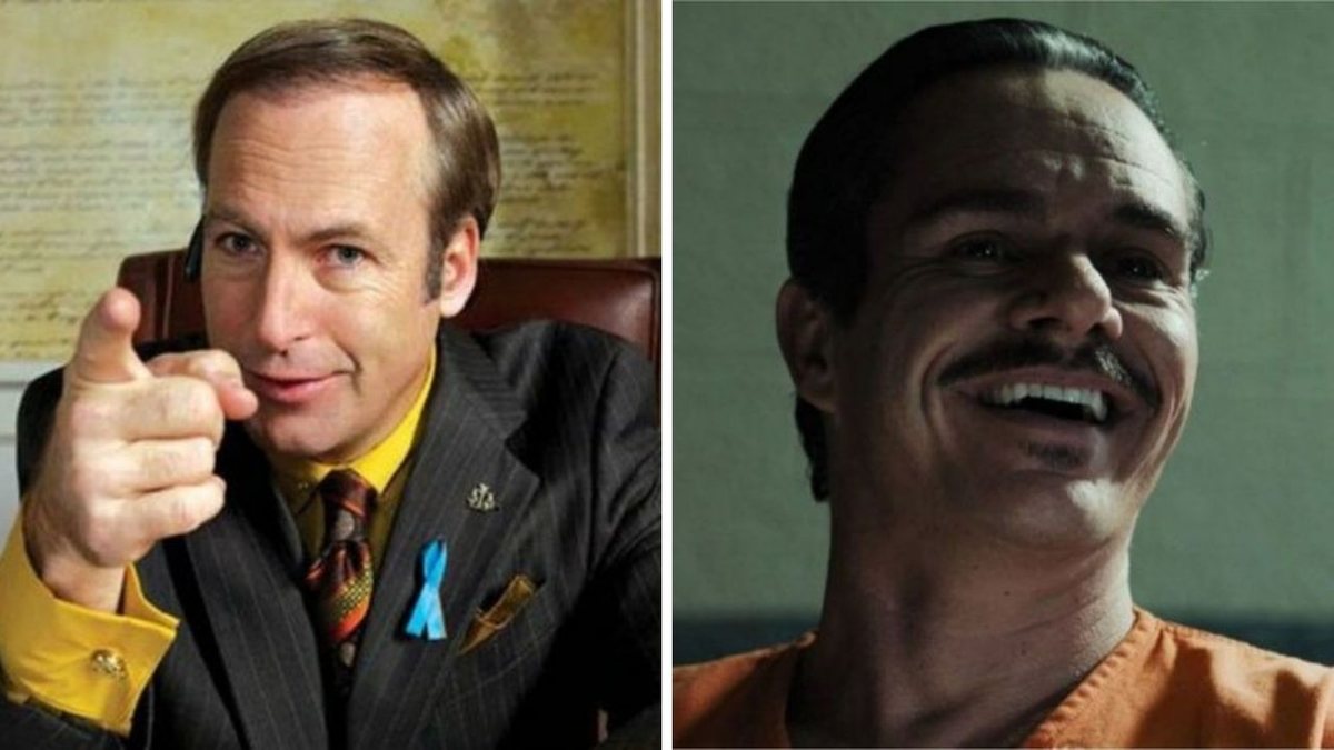 Bob Odenkirk em Better Call Saul (Foto: Reprodução / AMC) e Tony Dalton como Lalo Em Better Call Saul (Foto: reprodução / AMC)