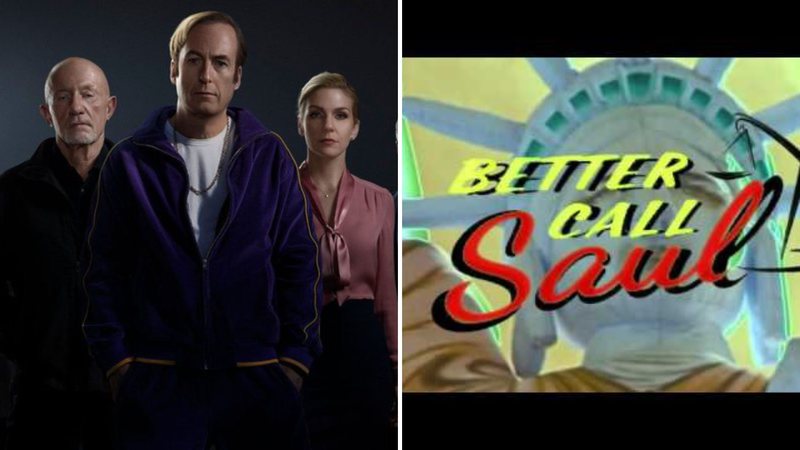 Personagens de Better Call Saul (Foto: Divulgação) e abertura da série (Foto: Reprodução/AMC)