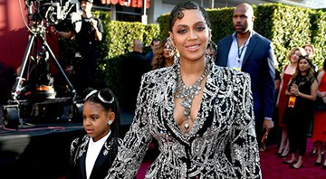 Beyoncé e Blue Ivy Carter na premiere de Rei Leão. (Foto: Kevin Winter Getty Images)