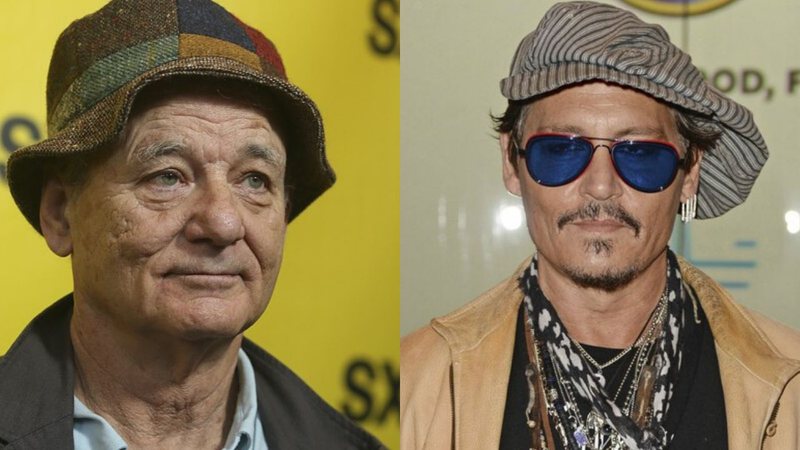 Bill Murray (Foto: Jack Plunkett/ Invision / AP) e Johnny Depp (Foto: mpi04/MediaPunch/IPx)