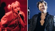 Billie Eilish (Foto: Rich Fury/Getty Images) e Harry Styles (Foto: Helene Marie Pambrun / Getty Images)