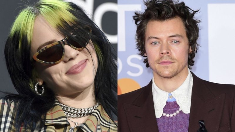 Billie Eilish e Harry Styles (Fotos: Jordan Strauss/Invision/AP e Reprodução/ AP Images)