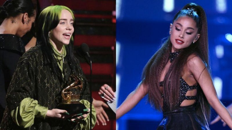 Billie Eilish (Foto: Matt Sayles / AP) e Ariana Grande (Foto: Chris Pizzello / Invision / AP)