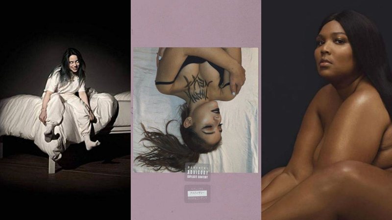 Billie Eilish, Ariana Grande e Lizzo (Reprodução)