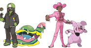 Billie Eilish e Lil Nas X com Pokémon (Fotos: Ray Pratiwi)