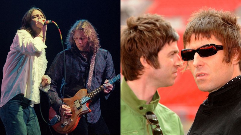 Montagem com Black Crowes (Foto: Chad Rachman/AP Photo) e Oasis (Press Association via AP Images)