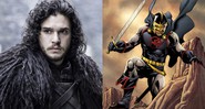 Kit Harington será o Cavaleiro Negro no MCU (Foto 1: Divulgação/ Foto 2: Divulgação)