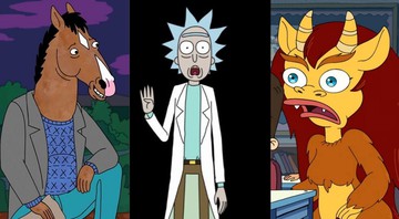 BoJack Horseman, Rick and Morty e Big Mouth (Foto 1: Divulgação/ Foto 2: Reprodução/ Foto 3: Divulgação)