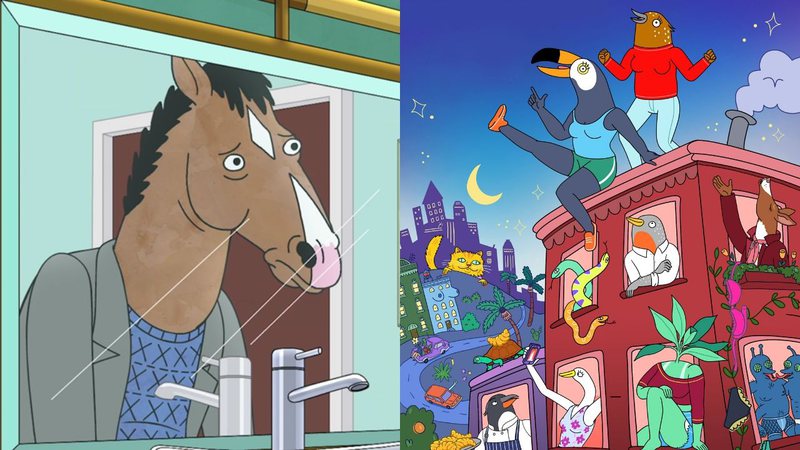 BoJack Horseman (Foto: Reprodução / Netflix) e pôster Tuca & Bertie (Foto: Reprodução / Netflix)