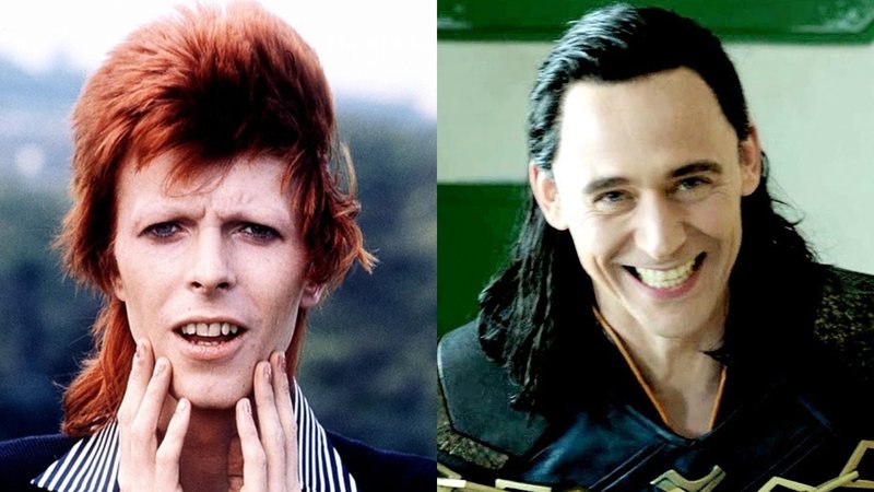 David Bowie e Tom Hiddleston (Foto 1: AP Images | Foto 2: Reprodução)