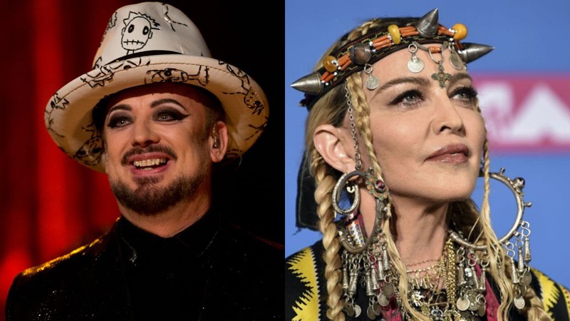 Boy George e Madonna (Foto: Even Agostini / AP)