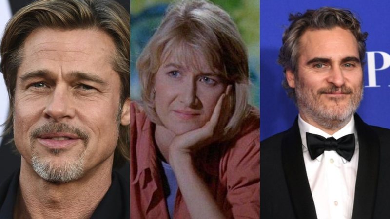 Brad Pitt (Foto: Jordan Strauss/Invision/AP)  | Laura Dern (Foto: Reprodução) | Joaquin Phoenix (Foto: Kevin Winter / Getty Images)