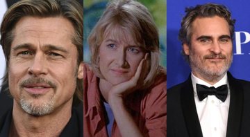 Brad Pitt (Foto: Jordan Strauss/Invision/AP)  | Laura Dern (Foto: Reprodução) | Joaquin Phoenix (Foto: Kevin Winter / Getty Images)