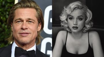 Brad Pitt e Ana de Armas como Marilyn Monroe (Foto: Getty Images/ Reprodução/ Netflix)