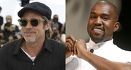 Brad Pitt (Foto 1: Vianney Le Caer/Invision/AP) e Kanye West (Foto 2: Lionel Cironneau/AP)