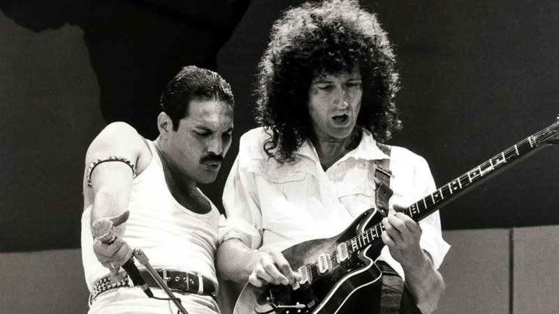 Freddie Mercury e Brian May (Foto: Reprodução / Hollywood Forever)