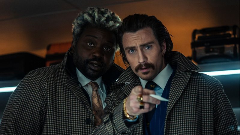 Brian Tyree Henry e Aaron Taylor-Johnson em Trem-Bala (Foto: Divulgação)