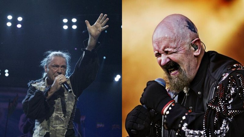 Bruce Dickinson/ Rob Halford. (Foto: Agencia EL UNIVERSAL/Germán Espinosa/ EELG/ Carsten Snejbjerg/ AP)