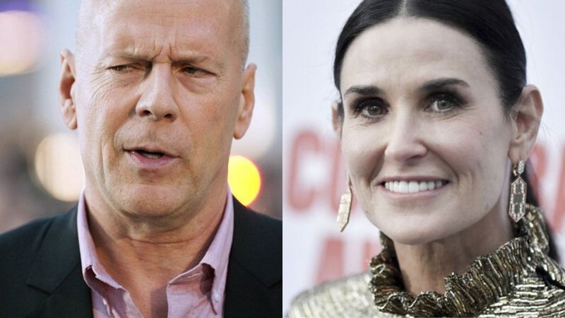 Montagem de Bruce Willis e Demi Moore (Foto 1: AP | Foto 2: Richard Shotwell/Invision/AP)