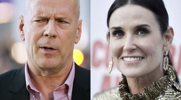 Montagem de Bruce Willis e Demi Moore (Foto 1: AP | Foto 2: Richard Shotwell/Invision/AP)