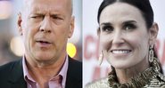 Montagem de Bruce Willis e Demi Moore (Foto 1: AP | Foto 2: Richard Shotwell/Invision/AP)