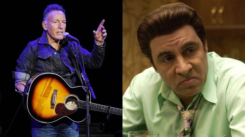 Bruce Springsteen (Foto: Mike Coppola/Getty Images) e Steven Van Zandt como Silvio Dante em Família Soprano (Foto: Reprodução)