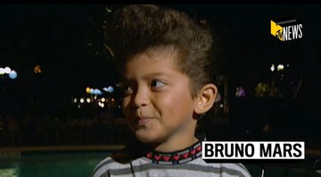 Bruno Mars com 6 anos em entrevista à MTV (Foto: Reprodução/Facebook)